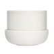 Nappula flower pot, with saucer / white