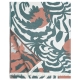 Merino blanket Kuutamo 130x180, green-cinnamon