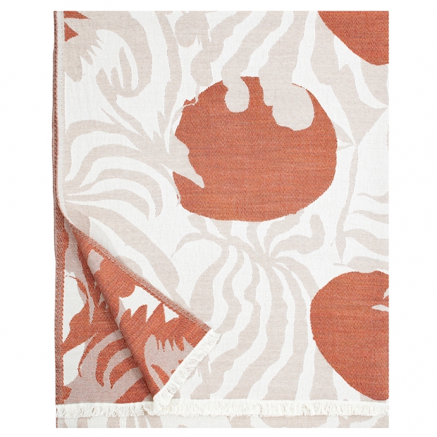Merino blanket Kuutamo 130x180, beige-cinnamon