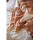 Merino blanket Kuutamo 130x180, beige-cinnamon