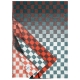 Merino blanket Shakki 130x180, green-red-white