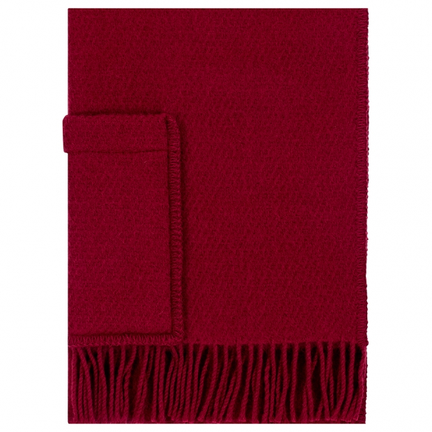 Scarf Uni, with pockets / dark red
