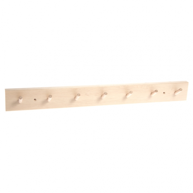 Wall hanger with 7 hooks, birch