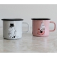 Moominmamma mug 0.37l, enamel / pink