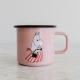 Moominmamma mug 0.37l, enamel / pink