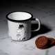 Moominpappa mug 0.37l, enamel / gray