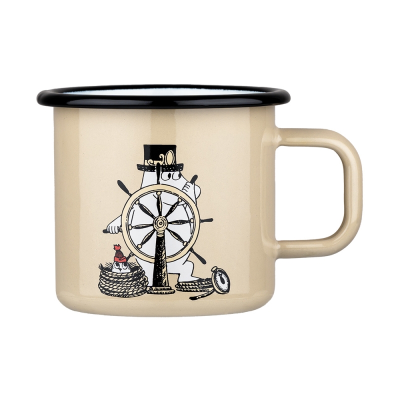Mug Moomin The Adventurer 0.37l, enamel / beige