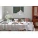 Linen tablecloth / blanket Usva 150x260, linen-white