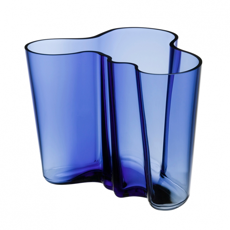 Váza Alvar Aalto 160mm, ultramarinová modrá