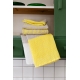 Lněný ručník Villiyrtit, len-žlutý