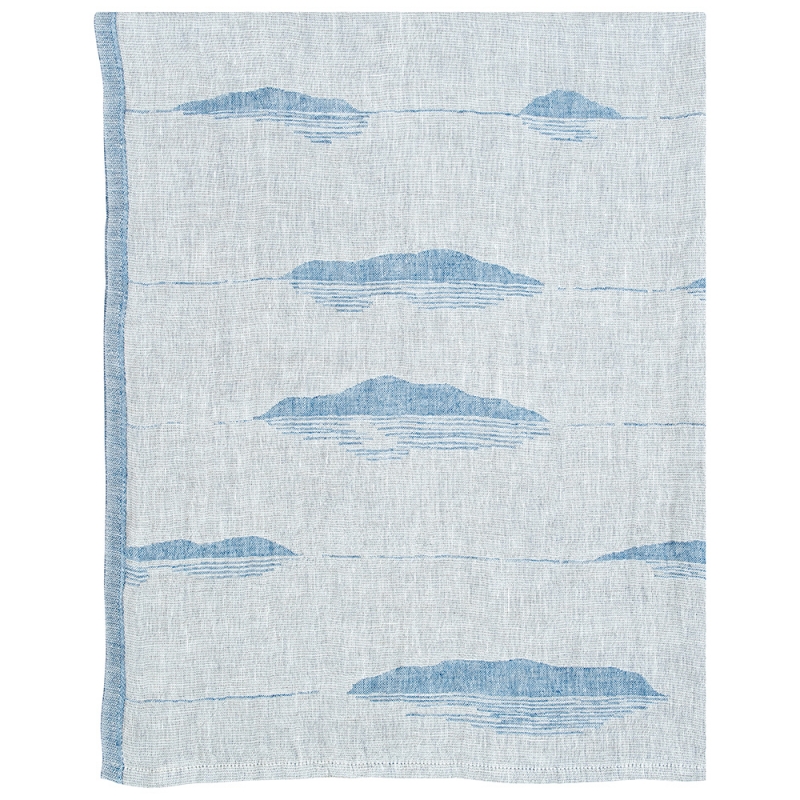 Lněný ručník Merellä, modrý