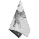 Kissa tea towel 46x70, gray-black