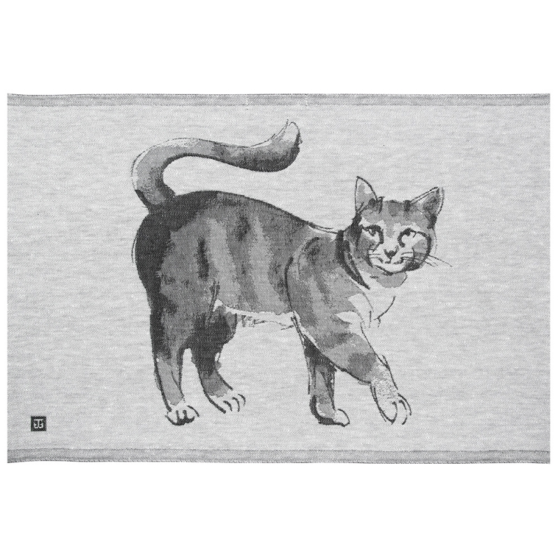 Kissa tea towel 46x70, gray-black