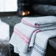 Vlněná deka Aino 130x170, šedo-červená