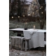 Linen tablecloth / blanket Usva 150x260, linen-white