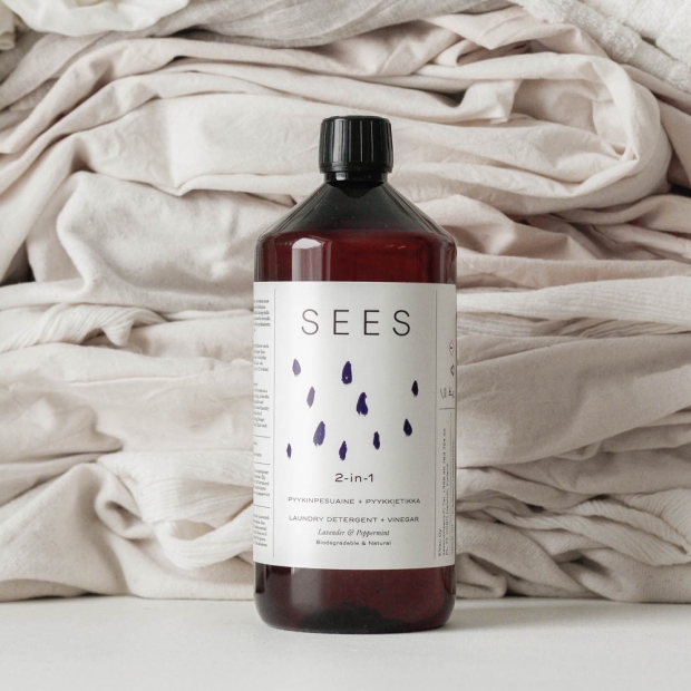 Liquid detergent SEES 1l, mint-lavender
