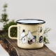 Moomin Campers mug 0.8l, enamel / beige