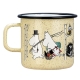 Moomin Campers mug 0.8l, enamel / beige