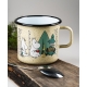 Moomin Campers mug 0.8l, enamel / beige