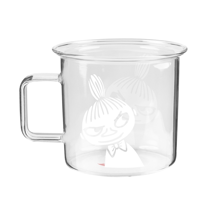 Little My glass mug 0.35l, white-clear