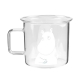 Sklenený hrnček Moomin 0,35l, bielo-číry