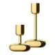 Nappula candlestick set, brass