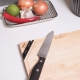 Cutting board with diamond knife sharpener Dianova, birch