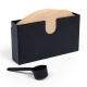 Coffee filter stand and coffee measuring cup, black