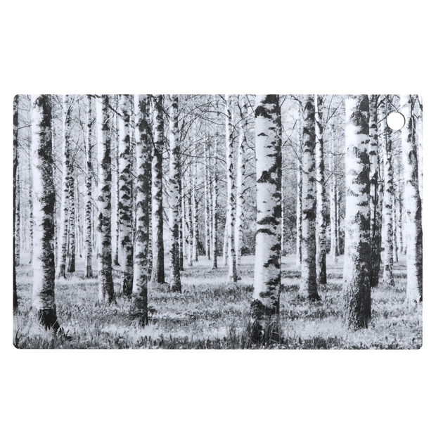 Prkénko Birch Forest 35x22cm, černo-bílé