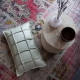 Väre cushion 37x60, leather-wool / putty
