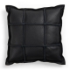 Väre cushion 45x45, leather-wool / black