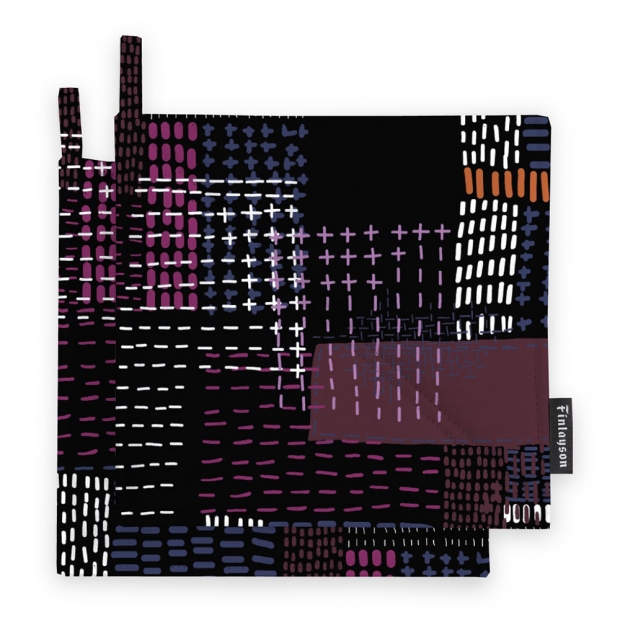 Square oven mitt Rakastettu, 2pcs