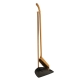 Metal dustpan and horsehair broom set