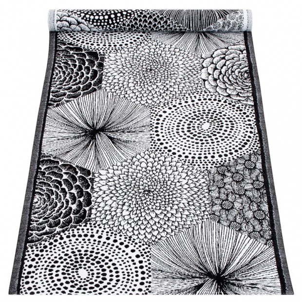 Ruut runner 48x150, black-white