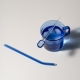 Glass mug 0.35l, blue