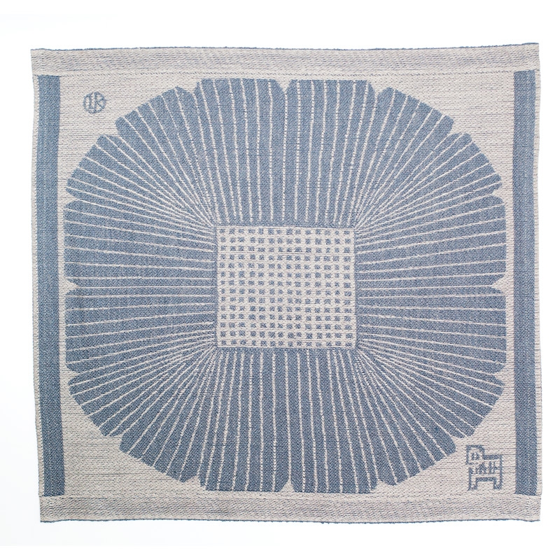 Obrus Anemone 35x35, sivo-modrý