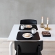 Placemat 32x38, recycled leather / black