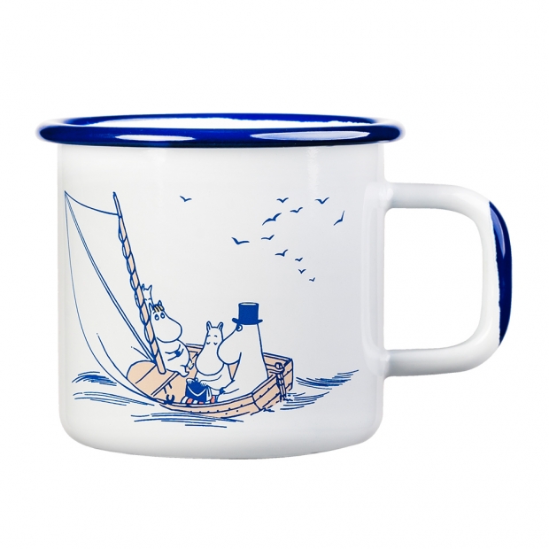 Hrnček Moomin Sailors 0,37l, smalt / bielo-modrý
