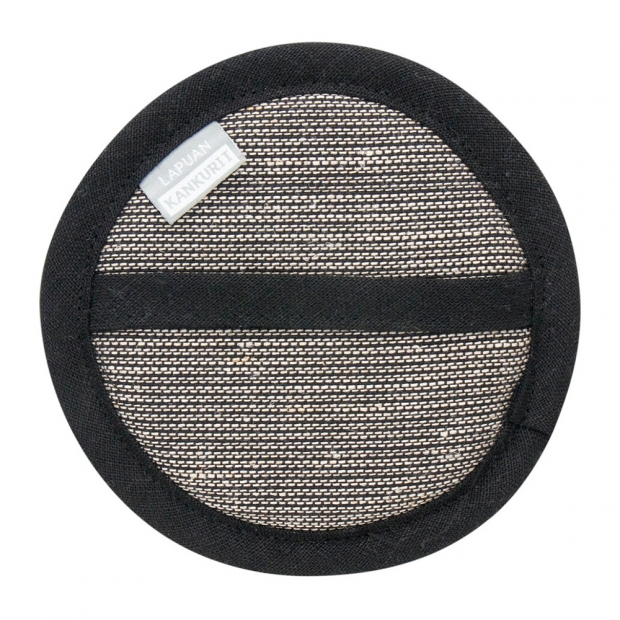 Onni cosmetic washcloth, black-linen