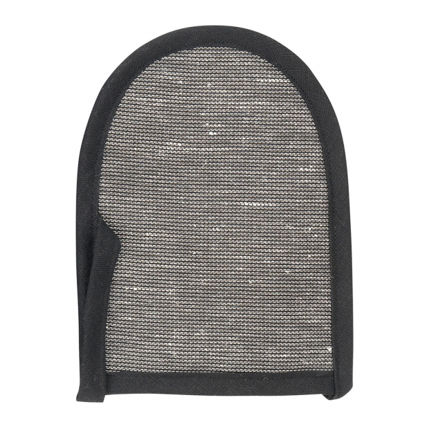 Onni washcloth, black-linen