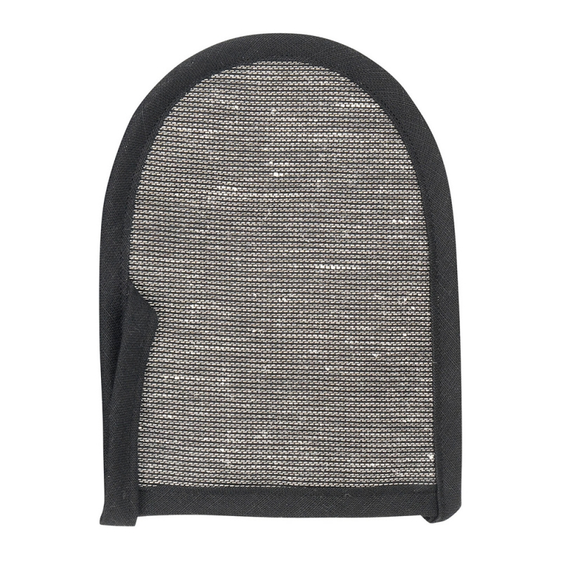 Onni washcloth, black-linen