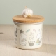 Moomins Bon Appétit jar with lid 1.3l, enamel-cork / beige