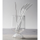 Glass straws 4pcs, with cleaning brush