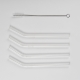 Glass straws 4pcs, with cleaning brush
