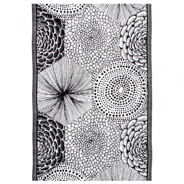 Ruut tea towel 48x70, black-white
