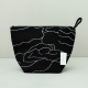 Cosmetic bag Rakkauden meri, small / black-white