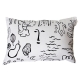 Hemp pillowcase Onnenmaa 40x60, white-black