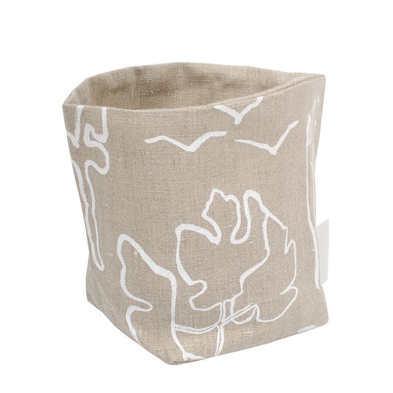 Onnenmaa storage basket, beige-white