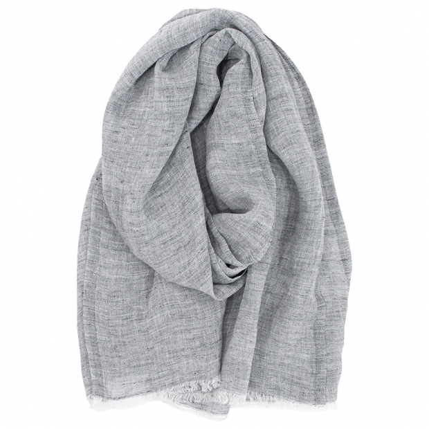 Linen scarf Lempi, gray