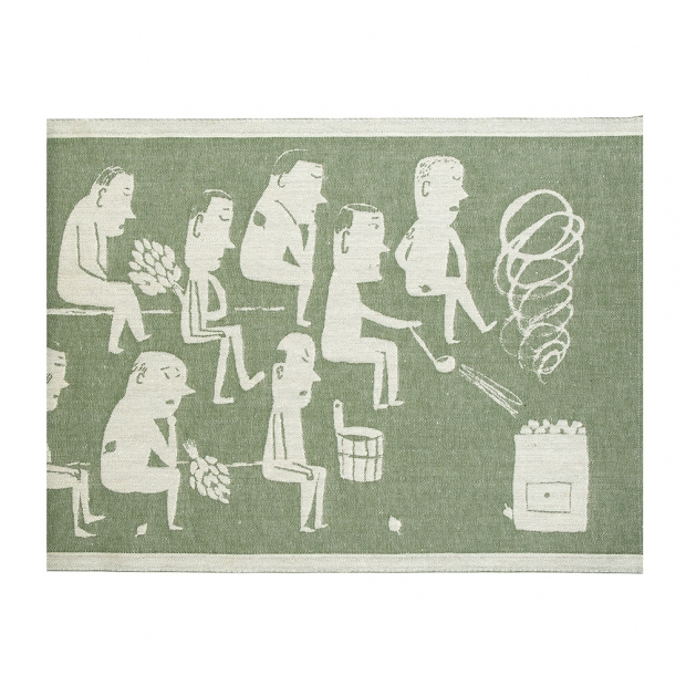 Sauna mat Miesten 46x60, green